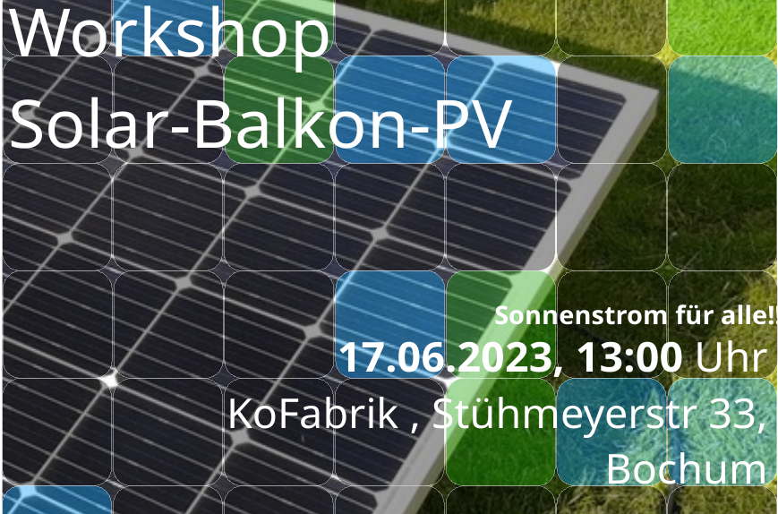Impressionen vom Balkon-PV-Workshop 17.06.23