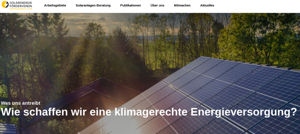Interessante Veranstaltungen des Solarenergie Förderverein