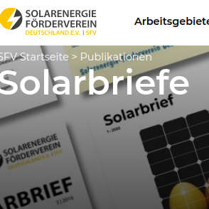 Neuer Solarbrief mit Schwerpunkt Stecker- und Balkonsolar 1×1 vom Solarenergie Förderverein erschienen