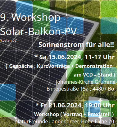 BoKlima — Workshops zu Balkon-Kraftwerken