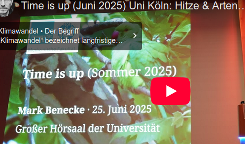 Time is up (Juni 2025) Uni Köln: Hitze & Arten-Sterben